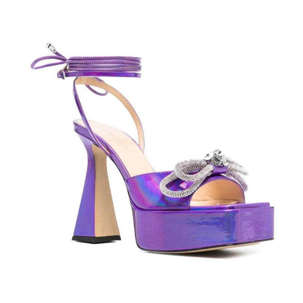 MACH & MACH Double Bow 140mm platform sandals